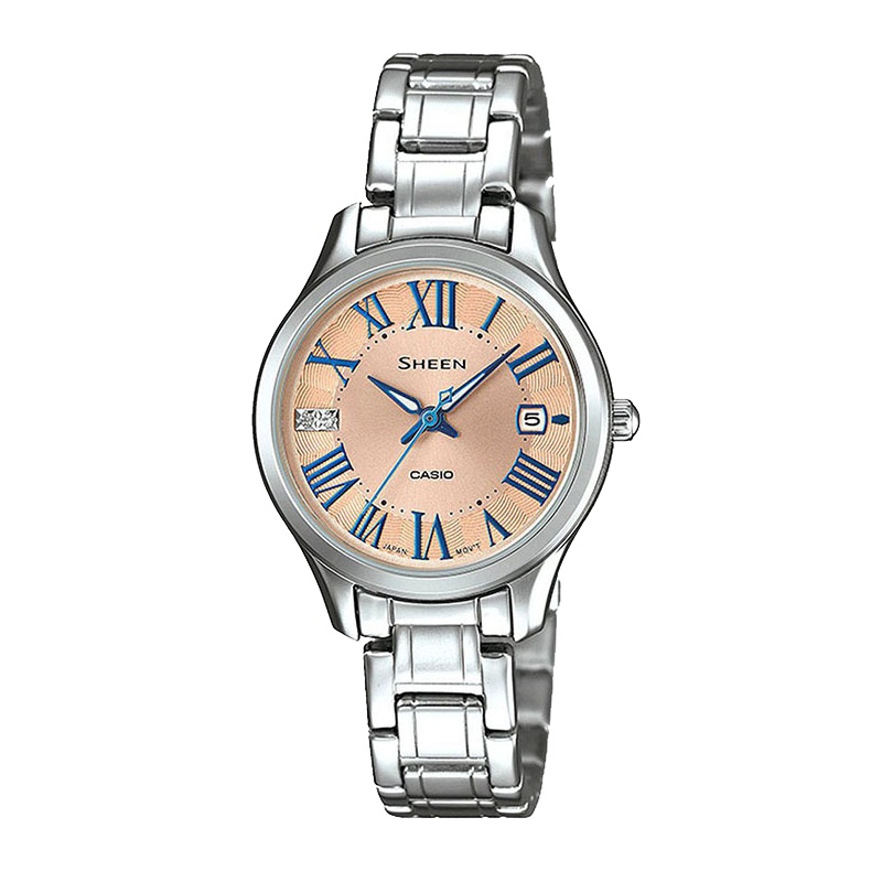CASIO卡西欧 石英表 女 SHEEN系列日韩品牌商务休闲时尚女士腕表SHE-4050D-9A