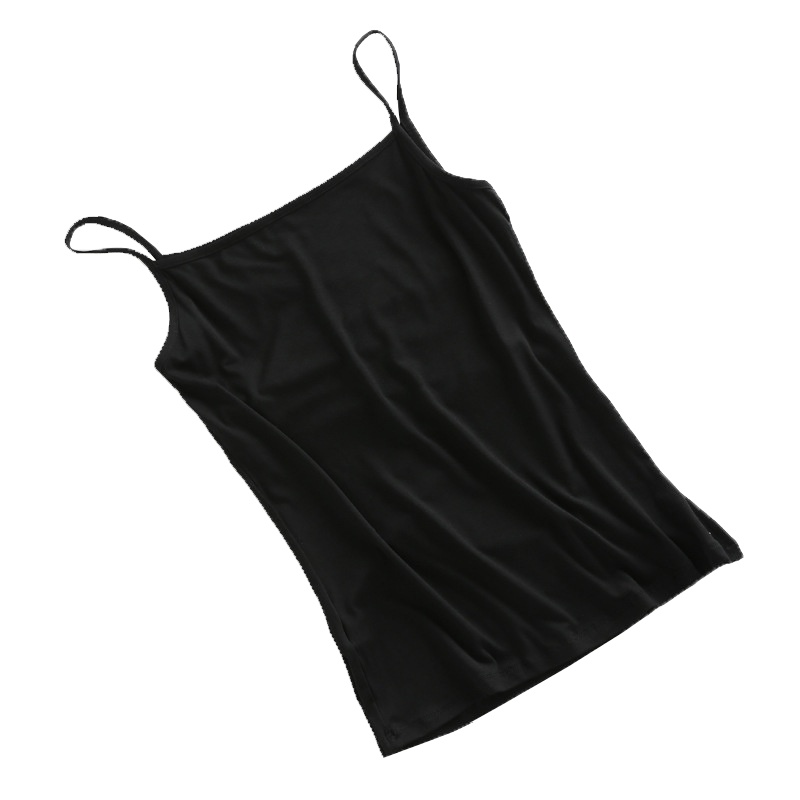 (两条装）夏季百搭莫代尔纯色吊带小背心女防走光内搭短款宽松打底衫