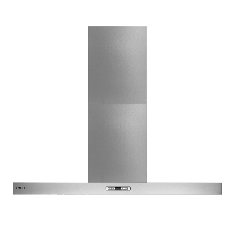 EMEET/意米特304WB90公分油烟机304不锈钢T型壁挂式抽油烟机17立方大吸力顶吸式排油烟机按键式烟机厨房电器