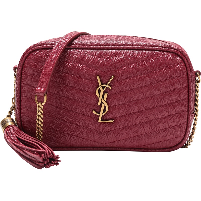 SAINT LAURENT 圣罗兰 女士牛皮革绗缝仿古做旧单肩斜挎包相机包迷你款612579 1GF07