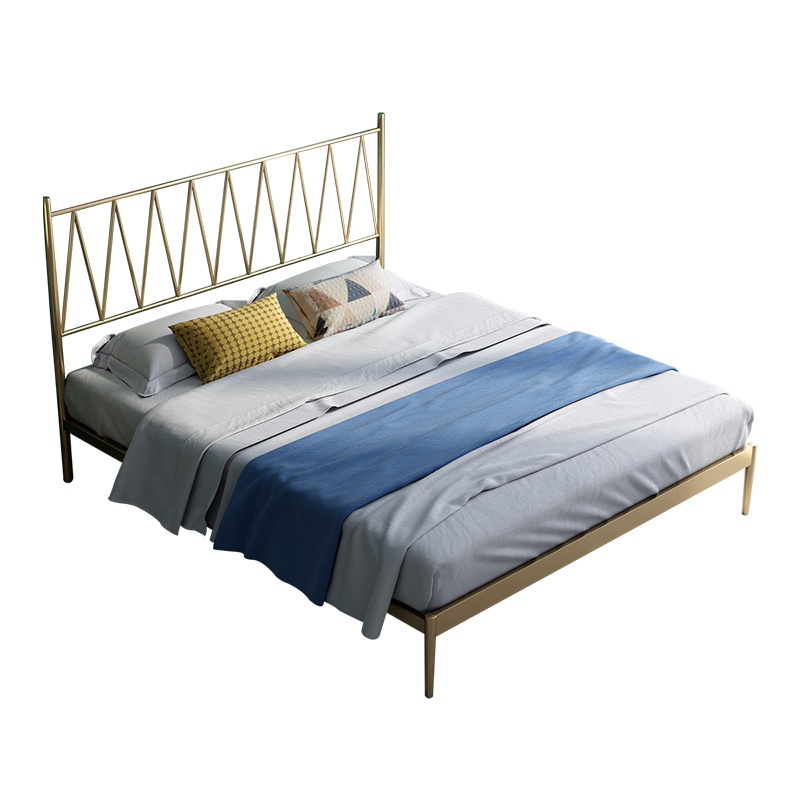 A家家具北欧现代简约网红Ins风铁艺床1.5米1.8米双人床卧室家具DA0179