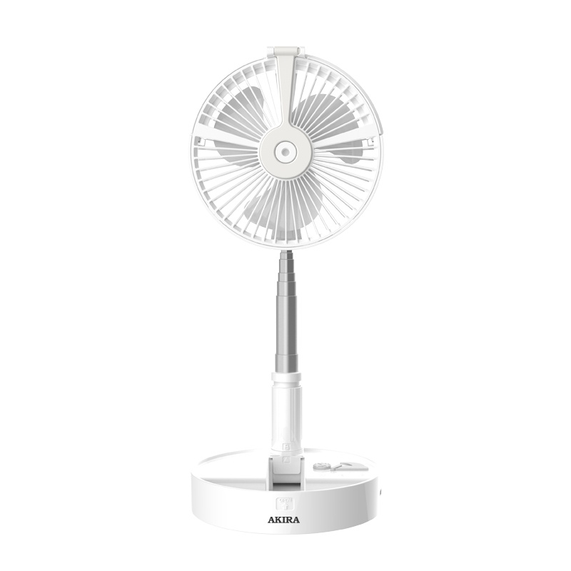 爱家乐(AKIRA) A9 便携式折叠电风扇USB充电立式台式落地扇喷雾家用小型静音小电扇