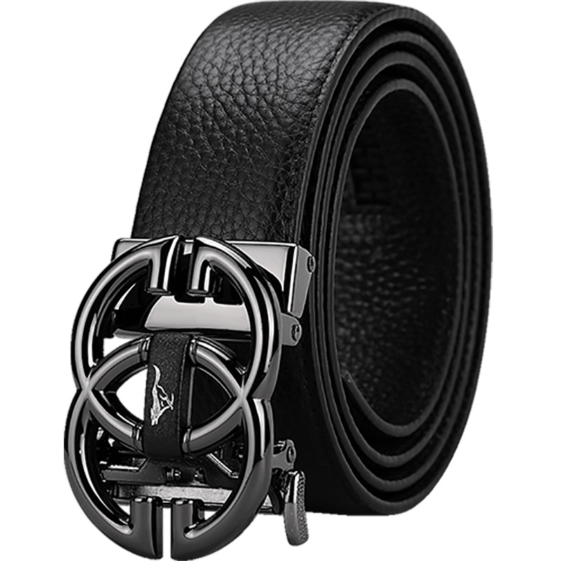 七匹狼男士皮带 时尚商务牛皮中青年腰带自动扣休闲裤带精美礼盒送礼自用男礼物