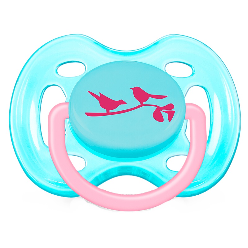 飞利浦AVENT 新安怡时尚安抚奶嘴(0-3个月)3-6个月 单个装女宝 SCF172/13 硅胶 (颜色款式随机发货）