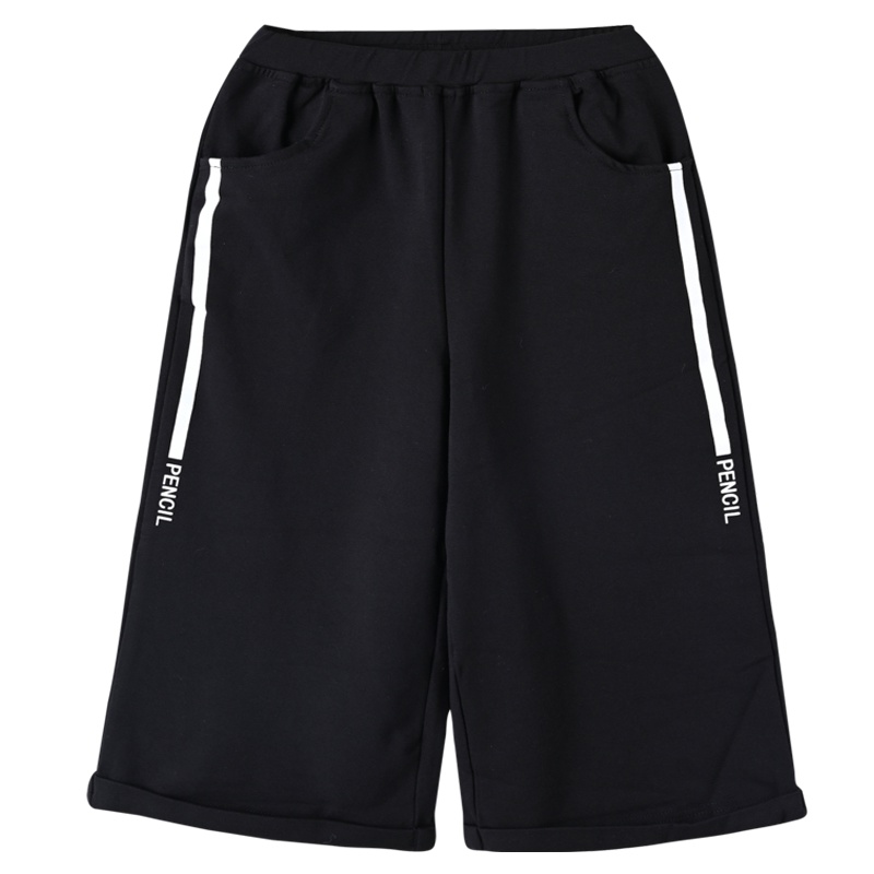 铅笔俱乐部童装2019秋装新款女童宽松裤子中大童八分裤儿童裤子