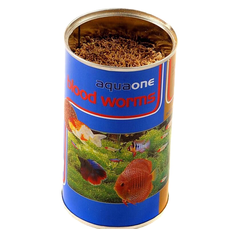 爱可旺干红虫赤红虫血红虫罗汉鱼观赏热带鱼饲料鱼粮鱼食 爱可旺红虫干45G