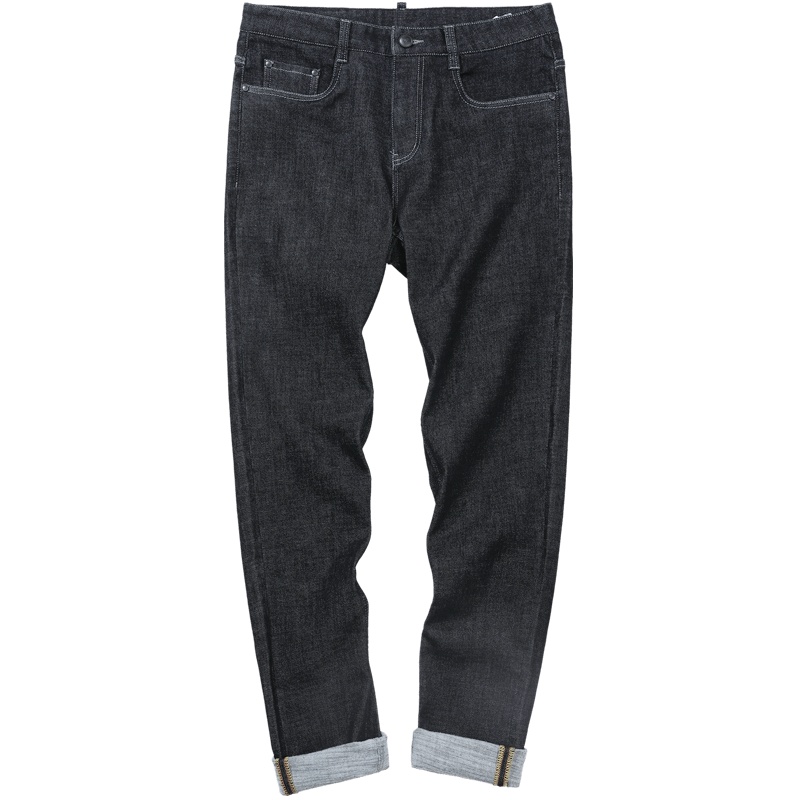 千纸鹤男士牛仔裤长裤秋冬新款黑色韩版潮流修身裤子男80212