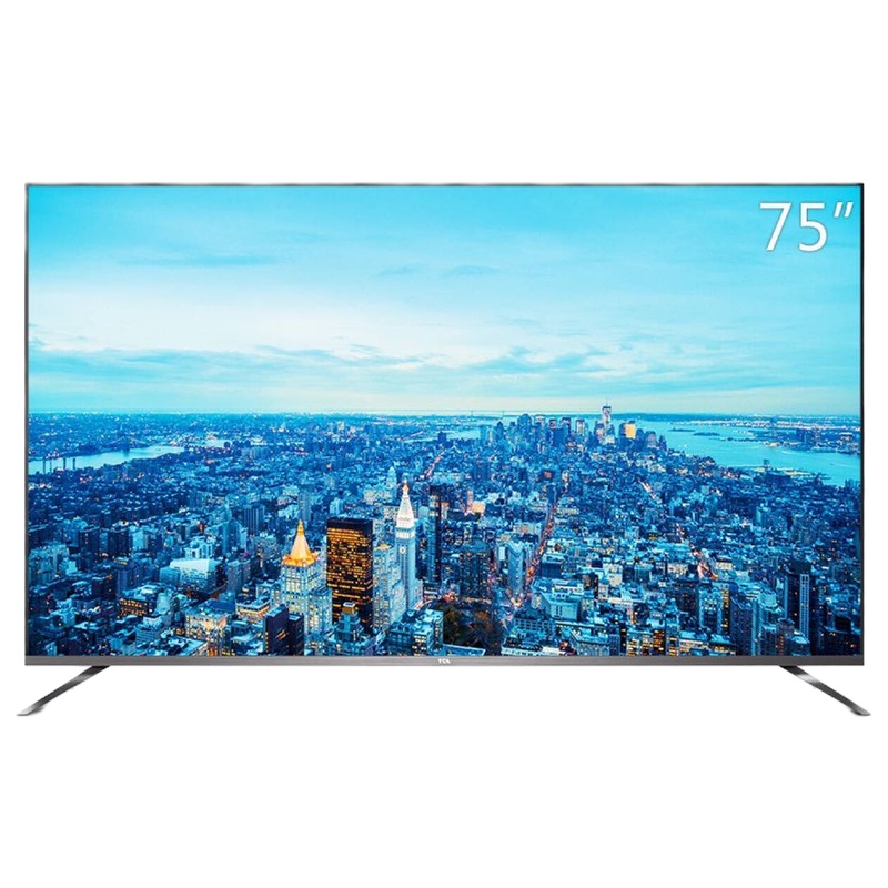 TCL 75V2 75英寸液晶平板电视机 4k超高清 全金属 全面屏 人工智能 教育电视 DMS