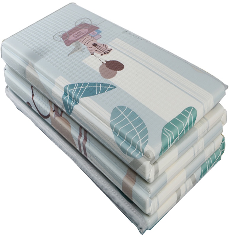 曼龙爬行垫婴儿童XPE宝宝爬行垫萌熊趣游+乐动宝龙可折叠泡沫地垫195*148*1cm