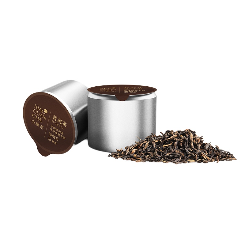 小罐茶(XIAO GUAN TEA) 特级黑茶普洱茶熟茶礼盒装 银罐畅饮版10罐装40g