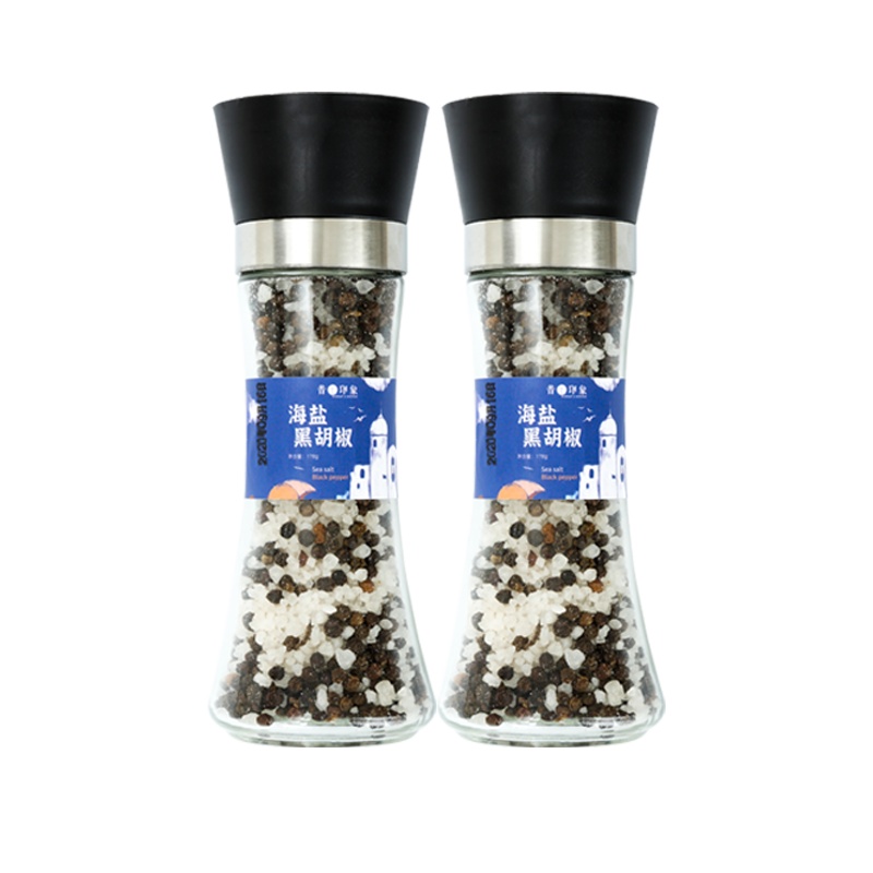 海盐黑胡椒178g+原味108g+混合味148g+柠檬盐12