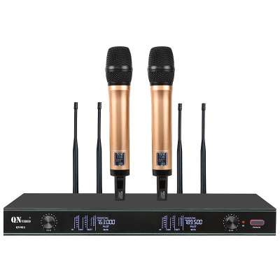 启诺QN-98A 音频及会议系统 一拖二无线手持话筒