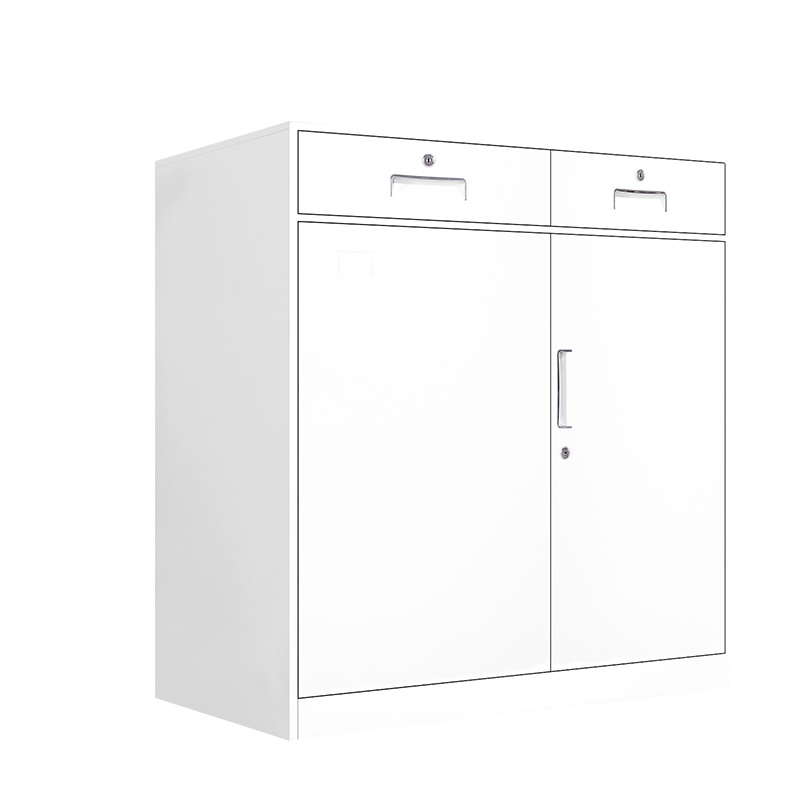 [红心家居]二斗下节文件柜矮柜档案柜书柜铁皮柜带锁资料柜储物柜