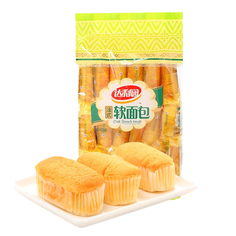 达利园 法式软面包香橙味720g(360gx2袋) 小面包营养早餐点心糕点休闲零食
