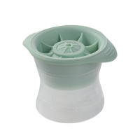威士忌冰球制作器大冰块模具硅胶冰格球形冻冰块盒制冰盒圆球圆形大号[单球绿色]