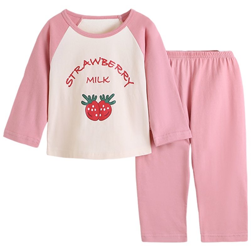 南极人女童睡衣儿童秋衣套秋冬纯棉保暖内衣小宝宝全棉加厚家居服