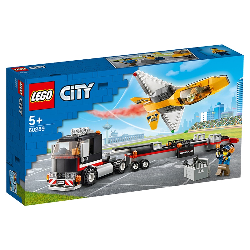 LEGO乐高城市系列空中特技喷气飞机运输车 60289玩具拼插积木5+男孩女孩生日礼物