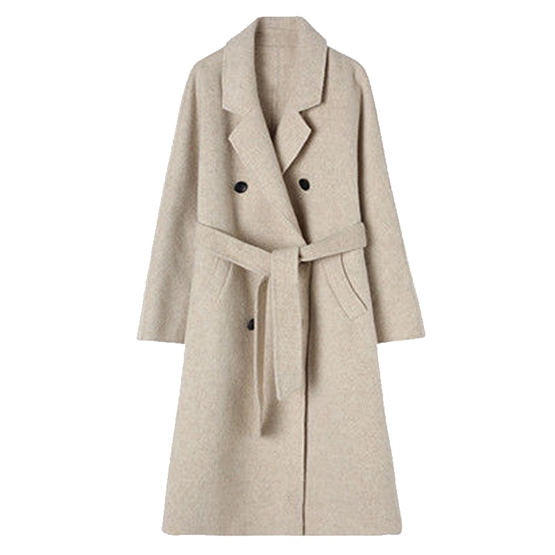 拉夏贝尔秋冬女羊毛中长韩版时尚修身显瘦毛呢外套大衣60300532