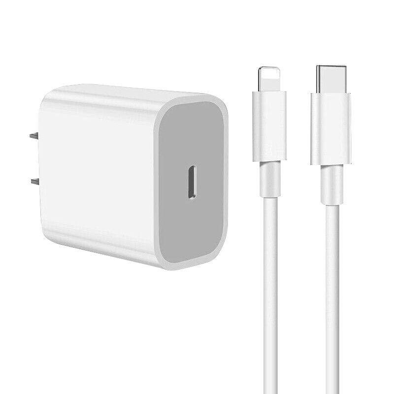 ZNNCO苹果20W充电器快充套装PD闪充头1米数据线适用iphone14/13/12ProMax/XS/X[全国联保]