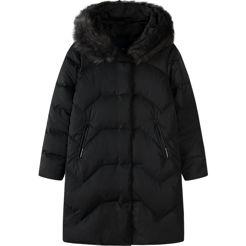 Semir森马羽绒服女2019冬季新款中长款毛领设计感宽松保暖加厚女装外套