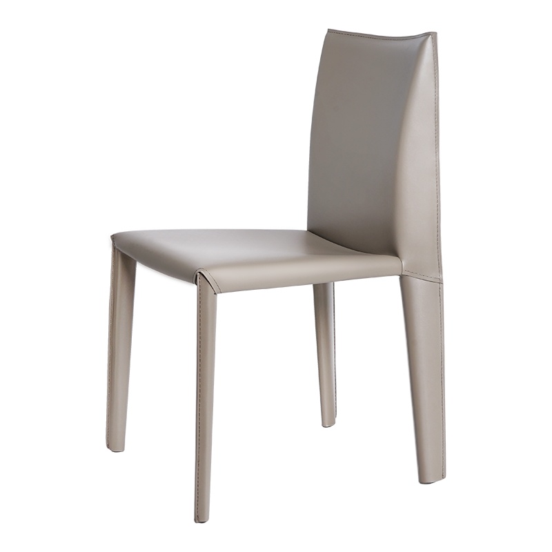 和顿 北欧轻奢餐椅马鞍皮餐椅家用 现代简约凳子 高端大气欧式设计师餐桌椅子 酒店大厅ins靠背椅售楼处洽谈桌椅休闲椅56