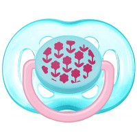 飞利浦新安怡 AVENT 时尚安抚奶嘴(6-18个月)单个装女宝SCF172/14 硅胶 6-9月+ 硅胶材质 标准口径
