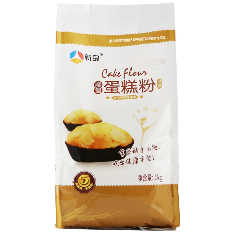 新良魔堡蛋糕粉1kg低筋面粉低粉小麦粉低筋粉蛋糕饼干烘焙原料