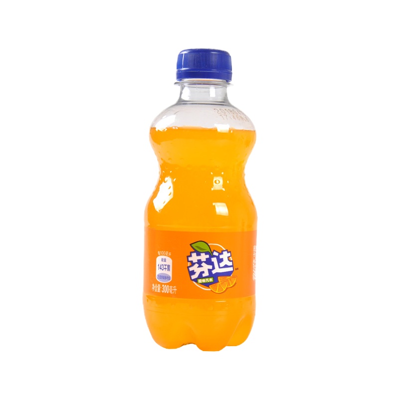 可口可乐芬达橙味碳酸饮料汽水饮品PET300ml*8瓶小瓶分享装