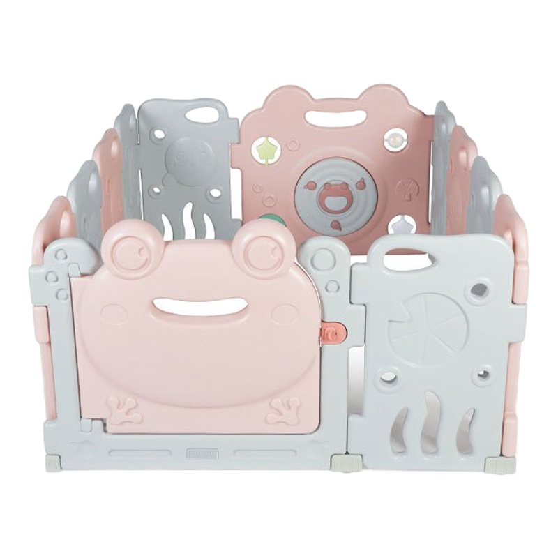 babycare儿童室内游戏围栏婴儿宝宝爬行垫学步防护栏家用安全栅栏 暮色粉 10+2 153*116cm 7600