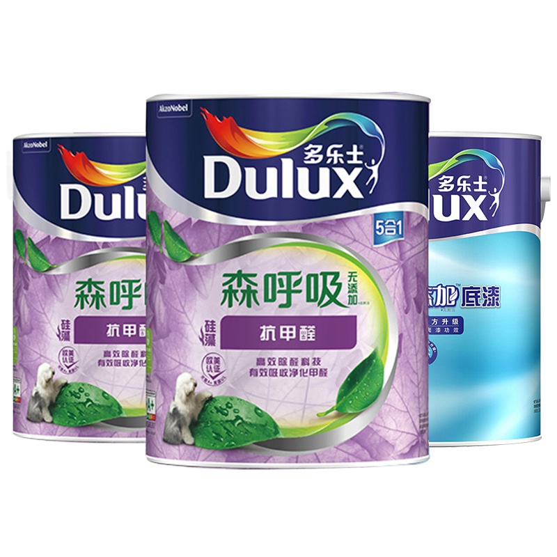 多乐士（Dulux）森呼吸硅藻抗甲醛内墙乳胶漆 墙面漆油漆涂料 A8111+A931 套装15L