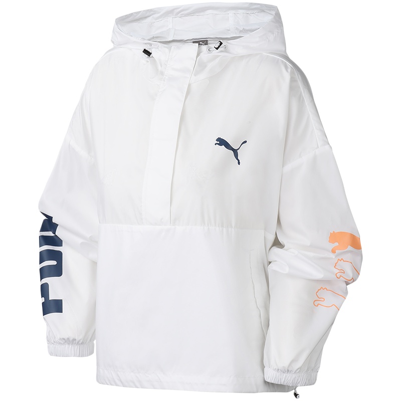 PUMA彪马女装运动服休闲梭织连帽套头衫外套584134