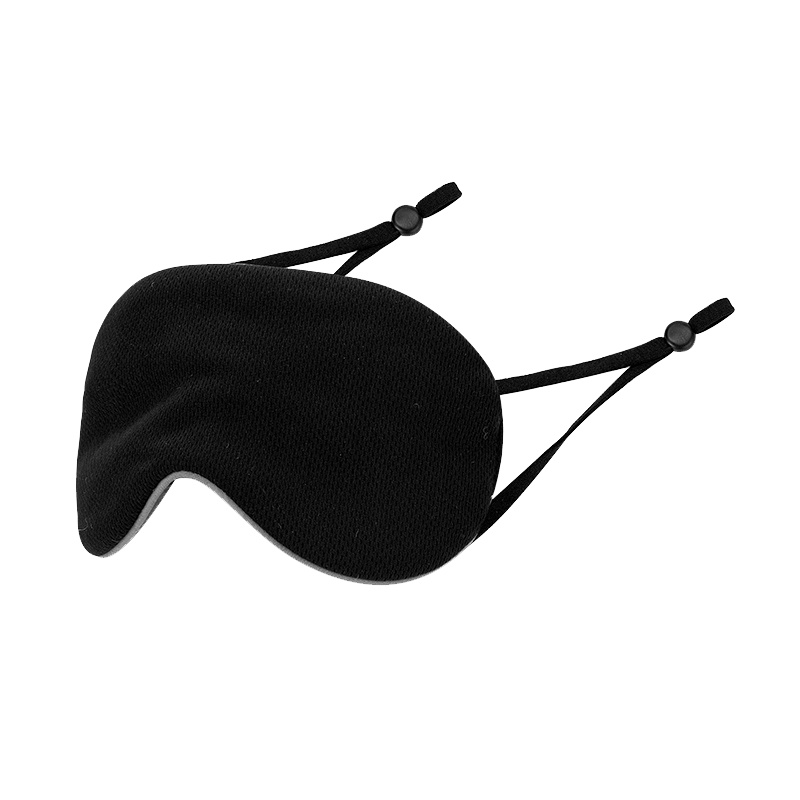 名创优品(miniso) 凉温两用挂耳式眼罩睡眠遮光睡觉疲劳[黑色]