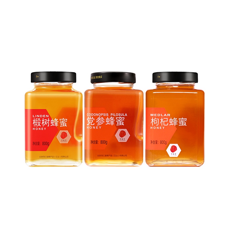北京同仁堂蜂蜜礼盒福 椴树蜂蜜枸杞蜂蜜党参蜂蜜800g瓶装无添加