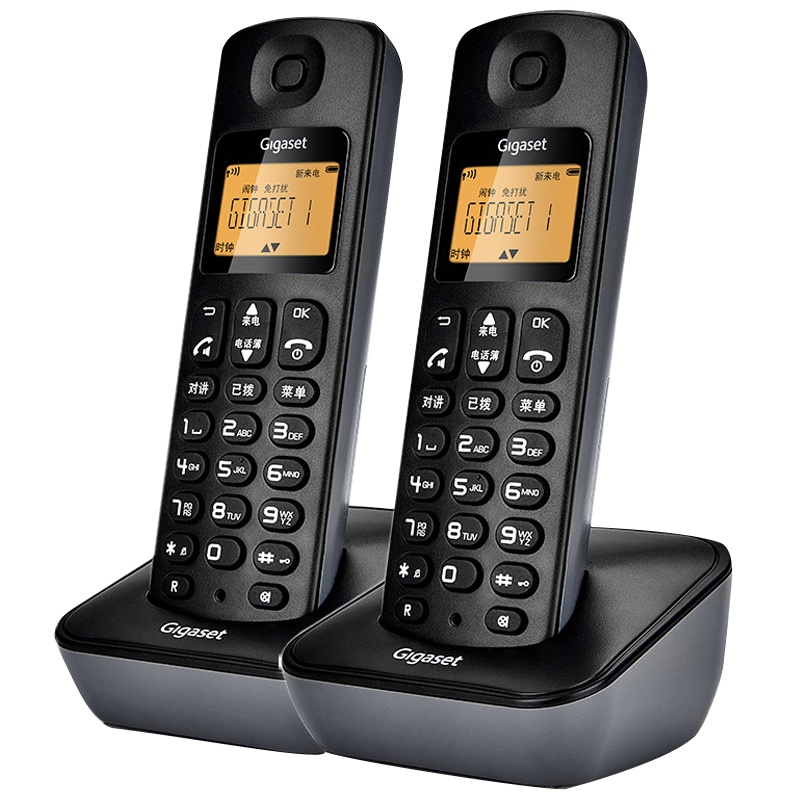 集怡嘉(Gigaset)电话机A180 DUO电话套装 绅士黑