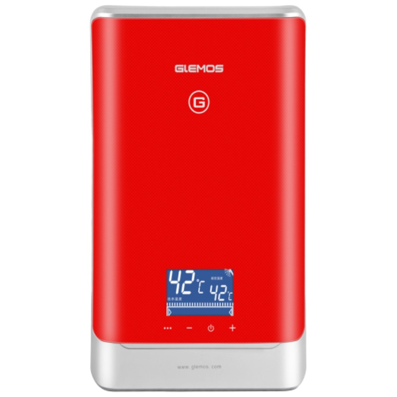 格林姆斯(GLEMOS)GWL-ZL5-75即热式电热水器 智能双调滑屏触摸恒温水电分离变频加热免储水 7500W 红色