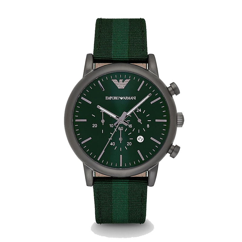 阿玛尼(ARMANI)手表时尚日历计时男表休闲皮带男士手表腕表手表男 AR1950