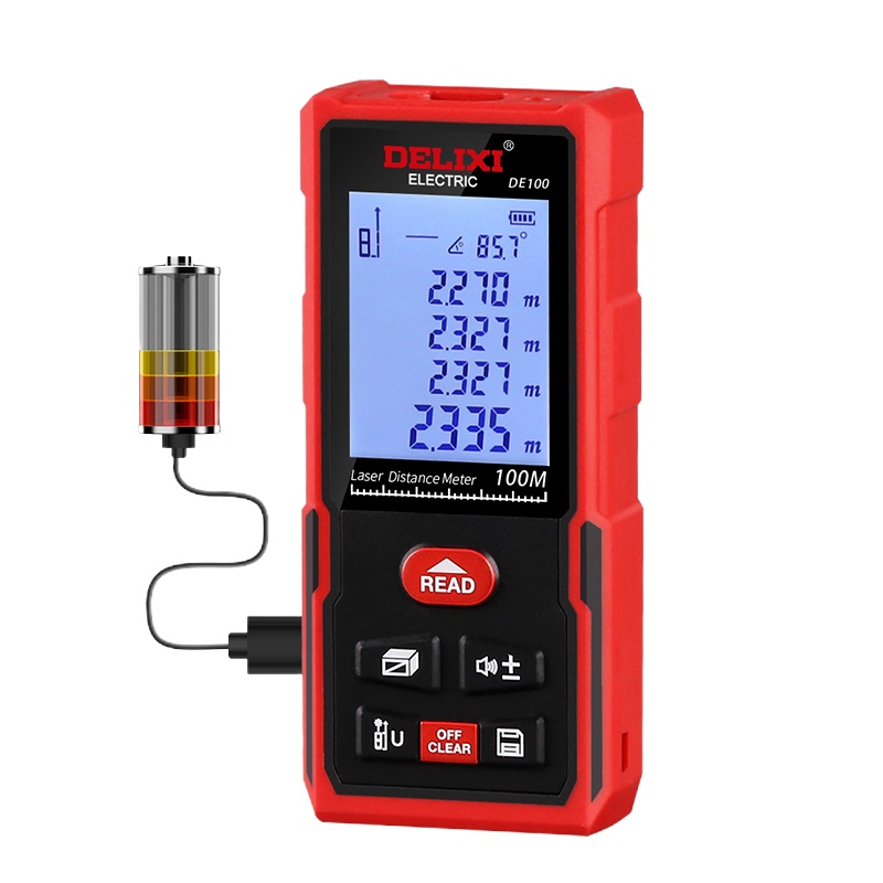德力西电气（DELIXI ELECTRIC）充电语音版激光测距仪红外线电子测距仪手持测量仪电子尺量房仪 100米