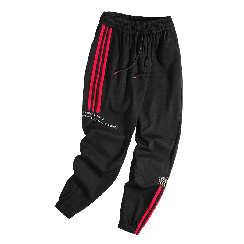 三弦(LA CORDE)2019秋季新款韩版学生休闲运动九分裤子潮流时尚修身百搭束脚长裤LA-TCK9110