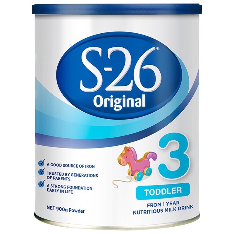Wyeth惠氏S-26婴幼儿original经典奶粉3段900g/罐装 新西兰进口婴幼儿三段奶粉 1-3岁