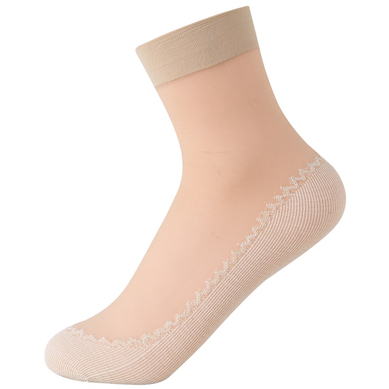 浪莎LangSha短丝袜女夏季薄款脚底棉防滑耐磨透气袜子3双