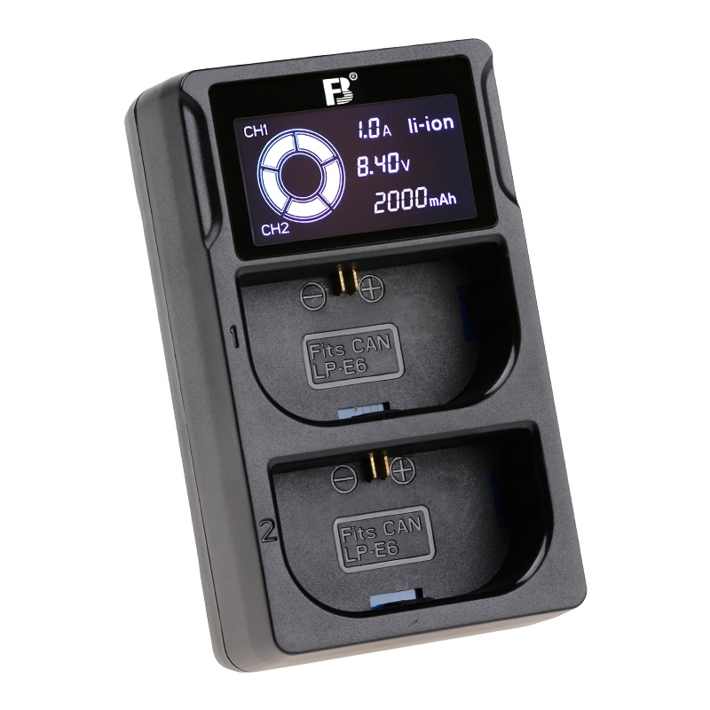 沣标FB-DC-NP-FW50(MD)液晶2槽双充显示充电器for索尼微单a7m2 a6000a6300a6500双充