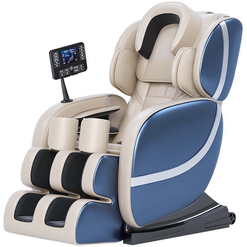 德国康仕坦(Konstan)3ES正品太空舱定时功能揉捏按摩家用全自动全身智能老人椅支持脚底按摩高级PU皮质蓝色