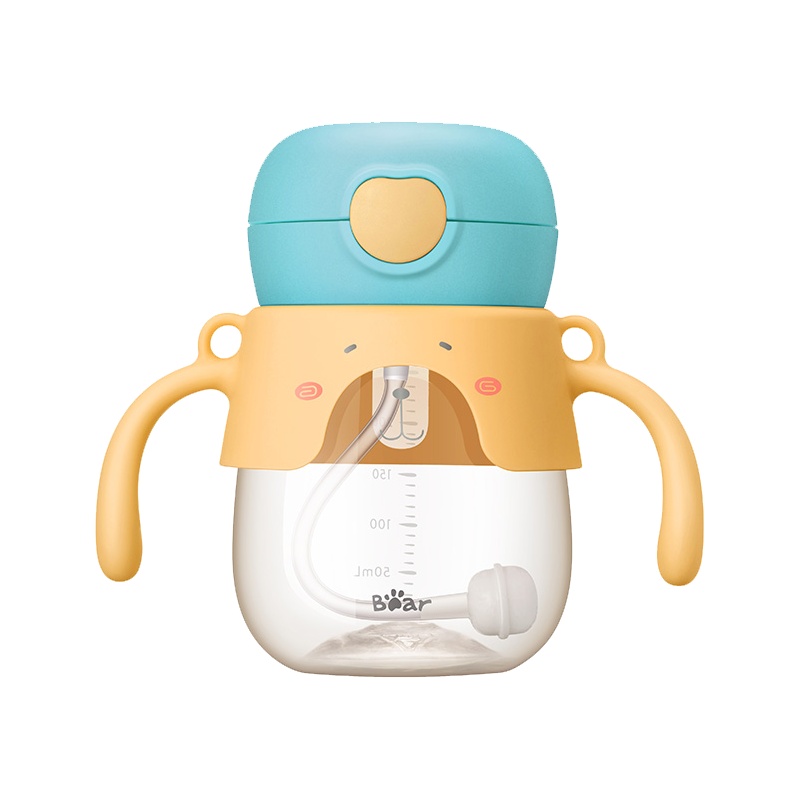 小熊电器(Bear)儿童水杯 婴儿吸管杯 PPSU重力球便携防摔宝宝运动水杯 240ml MW-C0032海芋蓝