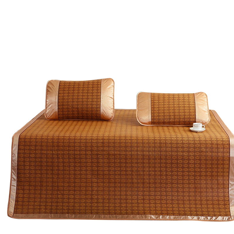 【北极绒】藤席1.8m床凉席三件套1.5米可折叠单人宿舍学生席子凉席套件