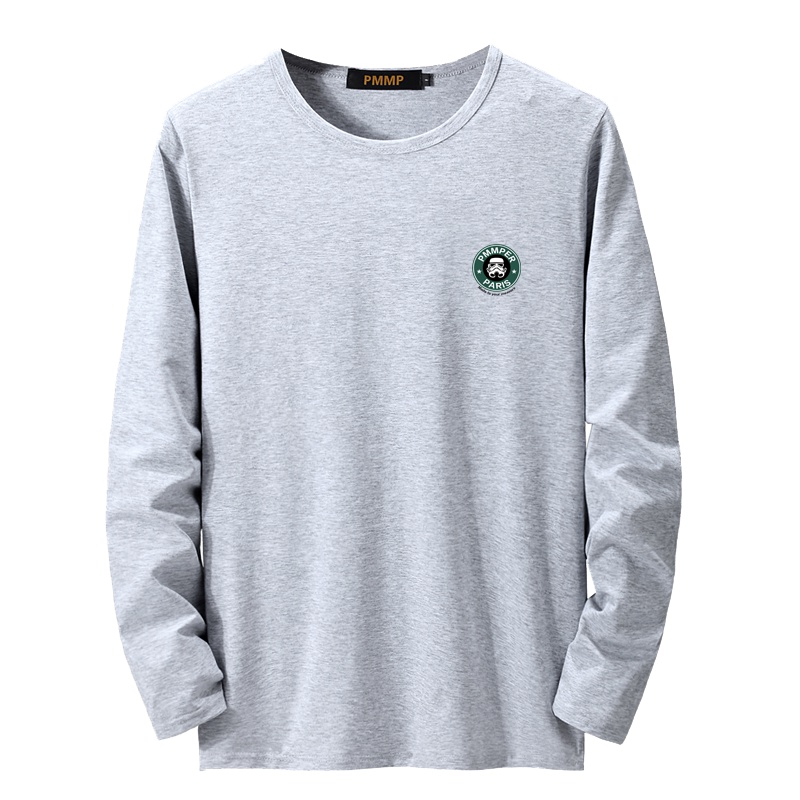 PMMP长袖t恤男士大码新款男春秋宽松潮流胖子运动打底衫男装