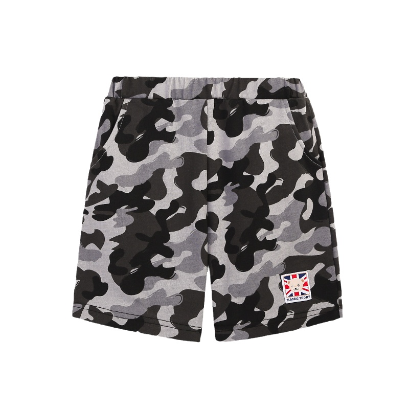 精典泰迪男童短裤2021夏季儿童宽松洋气薄款迷彩休闲运动短裤