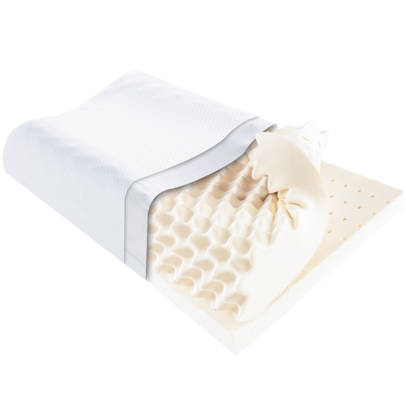 PARATEX乳胶枕头泰国进口天然成人枕头枕芯护颈按摩枕橡胶双层枕