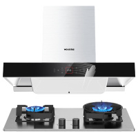 德意(DE&E)T6系列830pa大风压 21m³欧式抽油烟机 挥手自清洁烟灶套装828A+772G(需液化气详询客服)