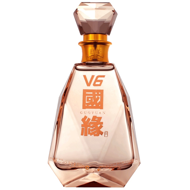 今世缘国缘V6 49度 500ML 单瓶 浓香型 白酒