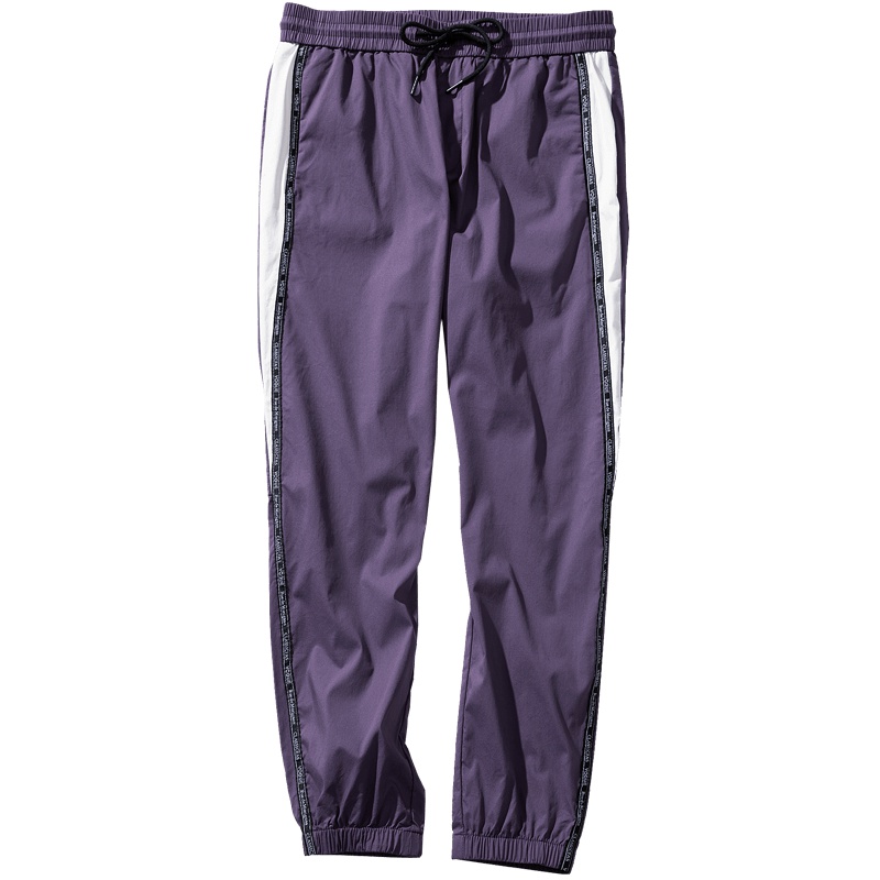 千纸鹤男士九分裤春夏新款松紧腰休闲弹力舒适运动束脚裤子90103